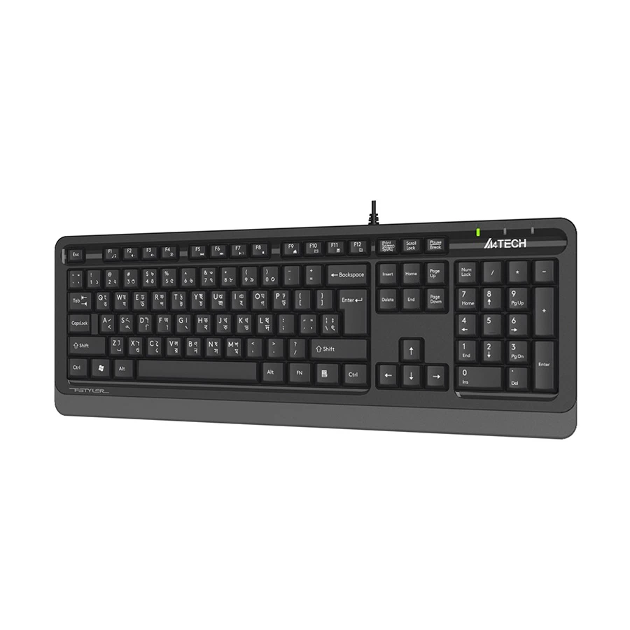 Picture of A4TECH FK10 Fstyler Wired Grey Multimedia Keyboard with Bangla