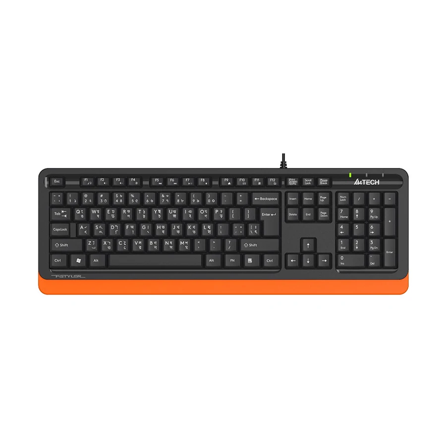 Picture of A4TECH FK10 Fstyler Wired Grey Multimedia Keyboard with Bangla