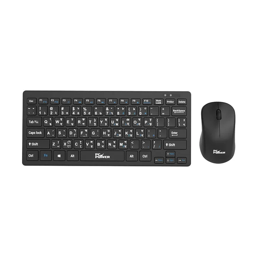 Picture of Pc Power PCK-226 + PCM-936 Wireless Black Keyboard & Mouse Combo with Bangla