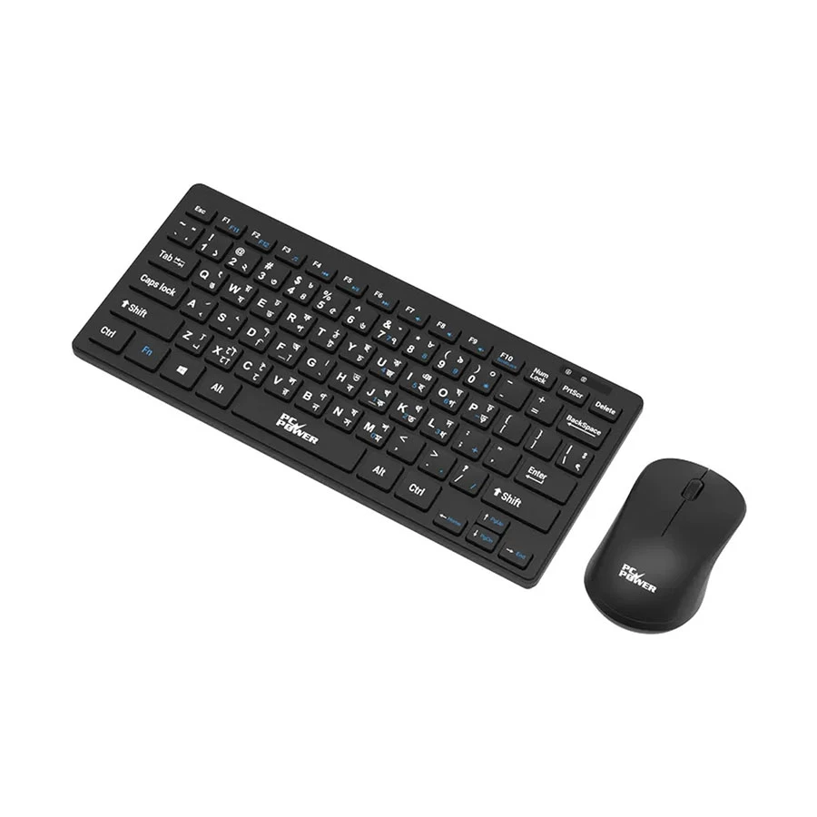 Picture of Pc Power PCK-226 + PCM-936 Wireless Black Keyboard & Mouse Combo with Bangla