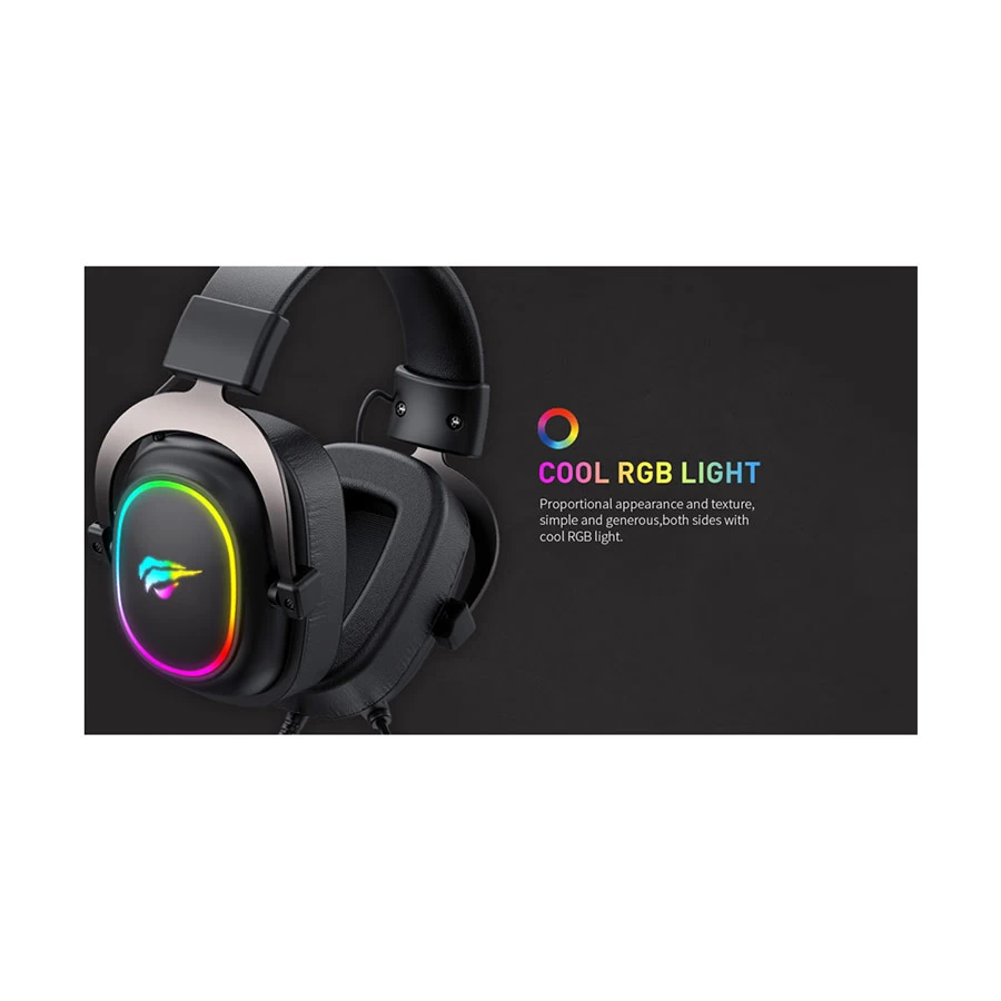 Picture of Havit HV-H2002P Over-Ear Wired Black+Ochre Gaming Headphone