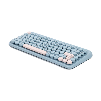 Picture of Xtreme K898W Wireless Sky Blue-Light Pink Keyboard with Bangla