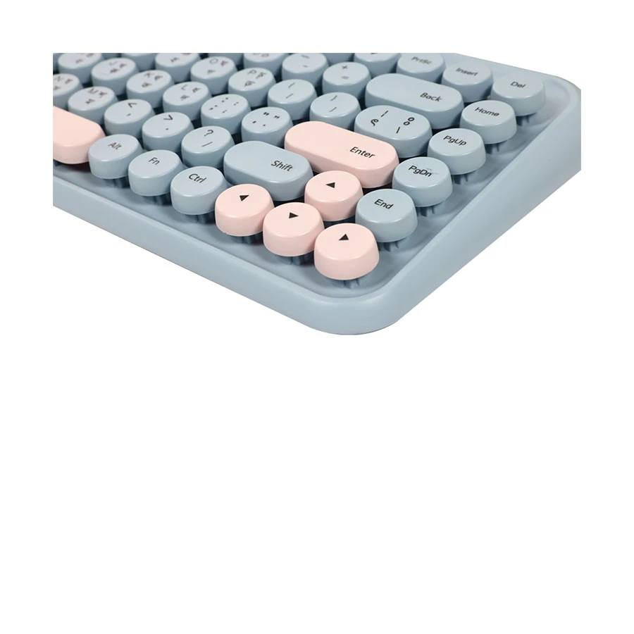 Picture of Xtreme K898W Wireless Sky Blue-Light Pink Keyboard with Bangla