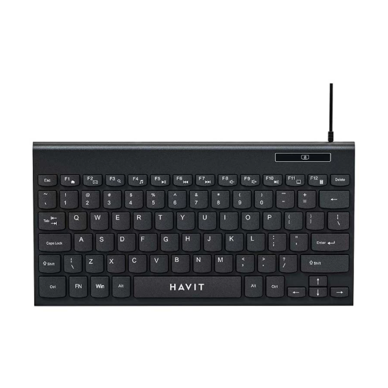 Picture of Havit KB224 Wired Black Mini Multimedia Keyboard with Bangla