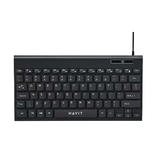 Picture of Havit KB224 Wired Black Mini Multimedia Keyboard with Bangla