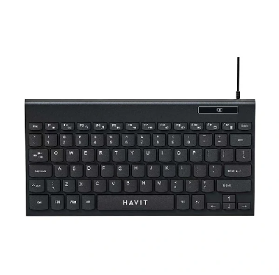 Picture of Havit KB224 Wired Black Mini Multimedia Keyboard with Bangla