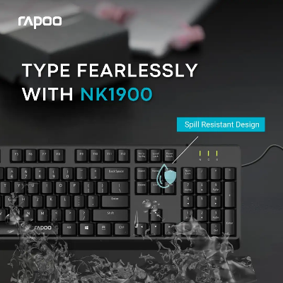 Picture of Rapoo NK1900 Wired Black Keyboard with Bangla