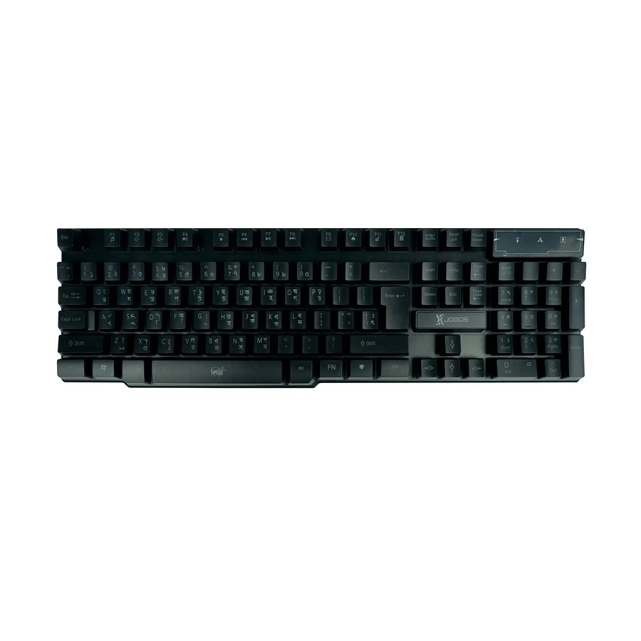 Picture of Xtreme XJOGOS KB72R Backlit Wired Black Keyboard with Bangla