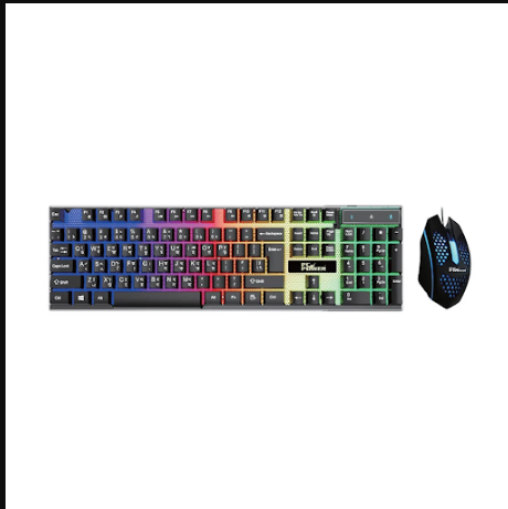 Picture of Pc Power PGC801TA01 RGB Wired Black Gaming Keyboard & Mouse Combo with Bangla