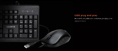 Picture of Gigabyte KM6300 Wired USB Keyboard & Mouse Combo with Bangla