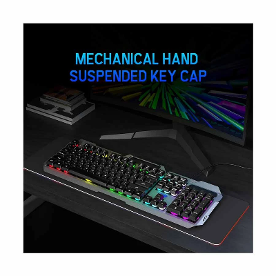 Picture of AULA F2023 Silver & Black Wired Gaming Keyboard & Mouse Combo