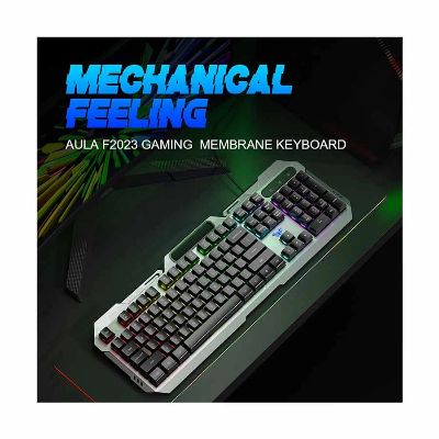 Picture of AULA F2023 Silver & Black Wired Gaming Keyboard & Mouse Combo