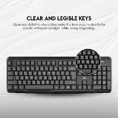 Picture of Fantech K211 Black Wired Multimedia Office Keyboard with Bangla