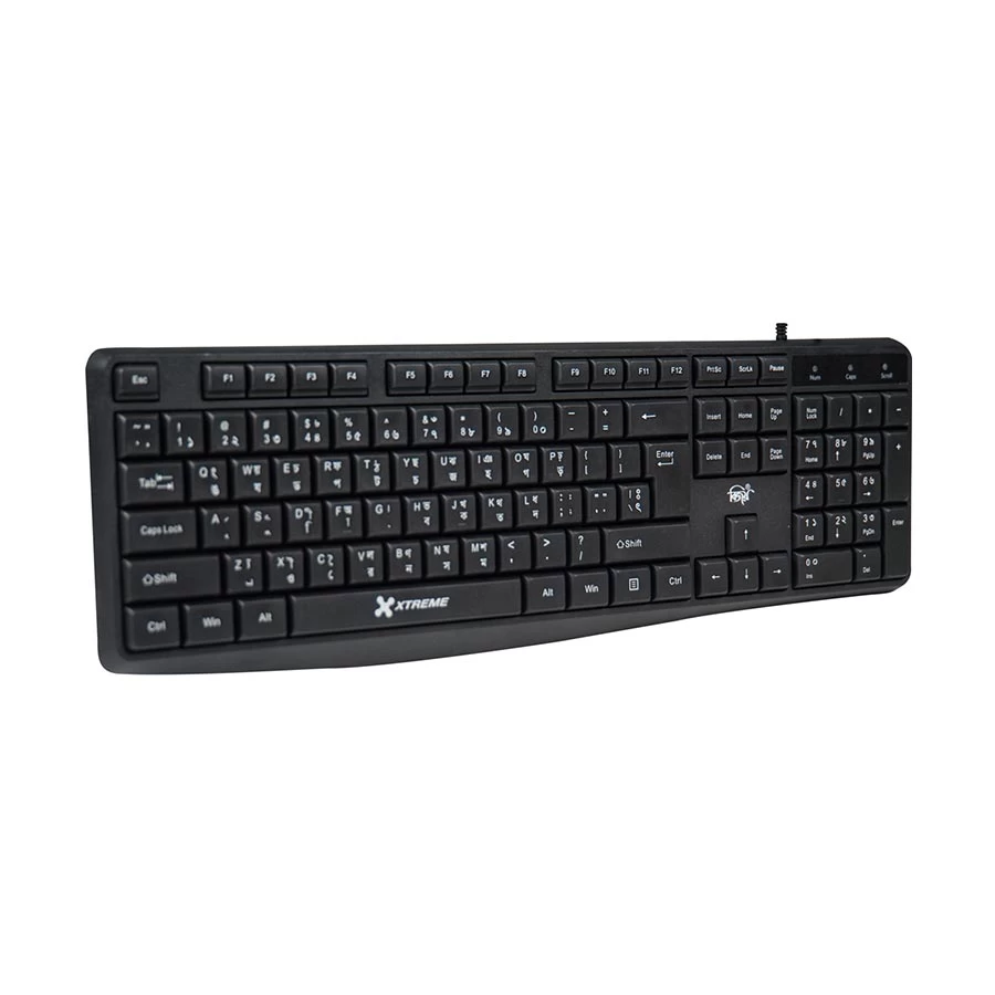 Picture of Xtreme KB220S Wired Black Keyboard with Bangla