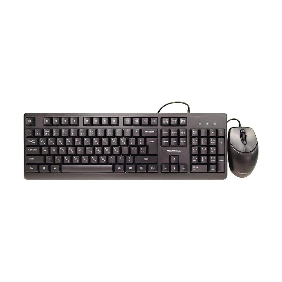 Picture of Micropack KM-2005 Black Wired Keyboard & Mouse Combo with Bangla