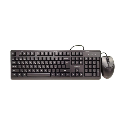 Picture of Micropack KM-2005 Black Wired Keyboard & Mouse Combo with Bangla