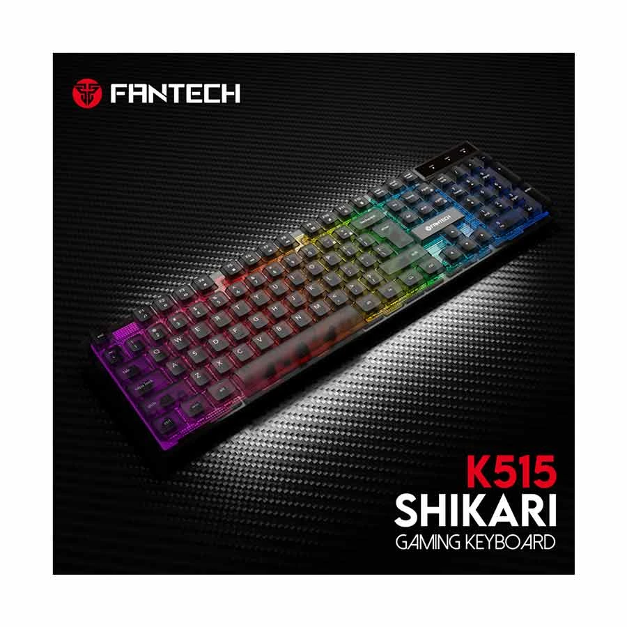 Picture of Fantech Shikari K515 RGB Wired Black Transparent Gaming Keyboard