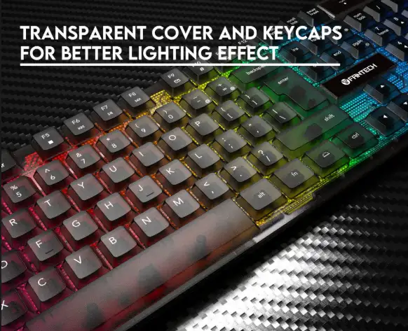 Picture of Fantech Shikari K515 RGB Wired Black Transparent Gaming Keyboard