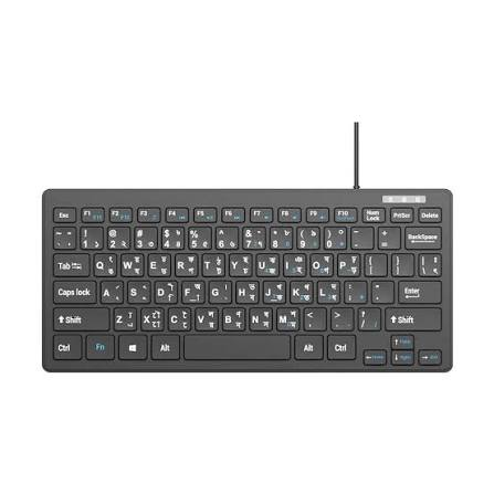 Picture of Pc Power PCK-126 Wired Black Mini Multimedia Keyboard with Bangla