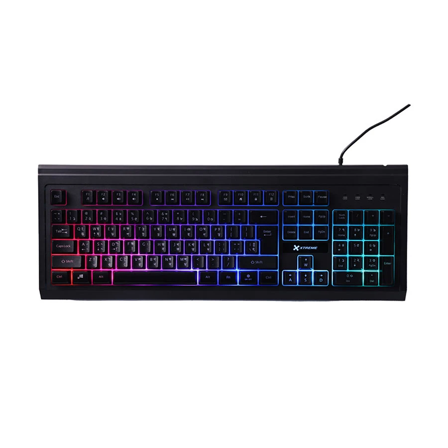 Picture of Xtreme K502R RGB Backlit Wired Black Keyboard with Bangla