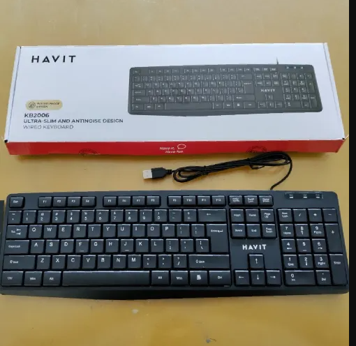 Picture of Havit KB2006 Pro Wired Black Keyboard with Bangla