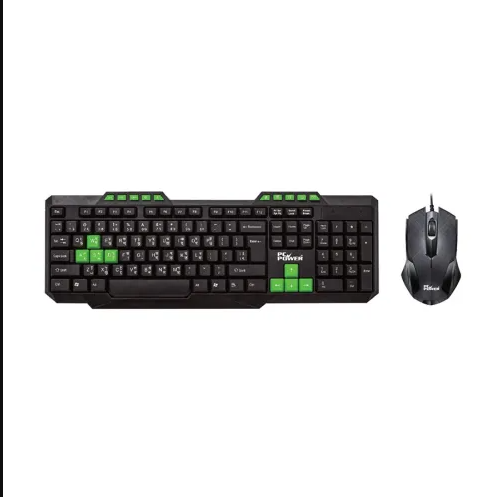 Picture of Pc Power PGC303Y103 Wired Black Keyboard & Mouse Combo with Bangla