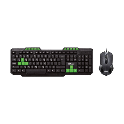 Picture of Pc Power PGC303Y103 Wired Black Keyboard & Mouse Combo with Bangla