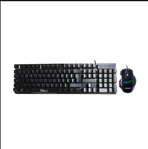 Picture of Pc Power PGC801G12 Wired Black Gaming Keyboard & Mouse Combo with Bangla