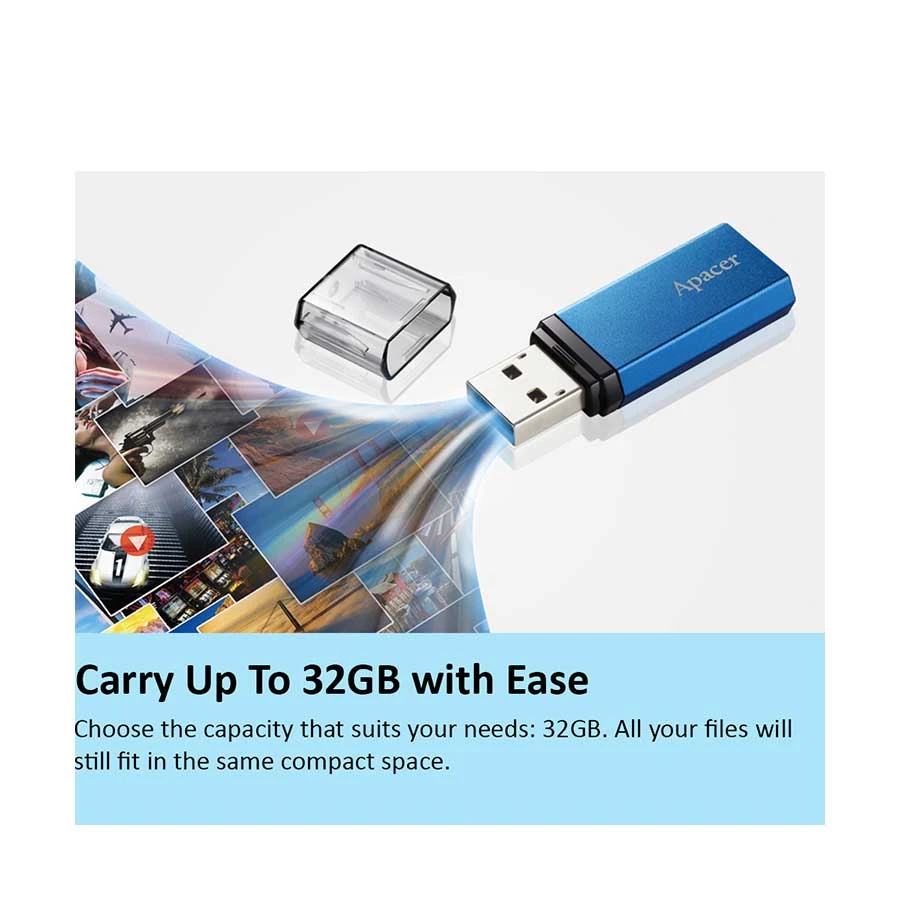 Picture of Apacer AH25C 32GB USB 3.2 Gen 1 Ocean Blue Pen Drive