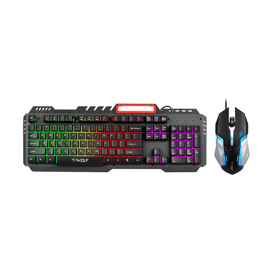 Picture of T-WOLF TF600 Black Wired Keyboard & Mouse Gaming Combo