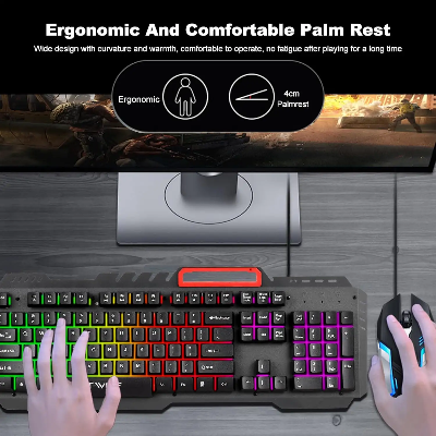 Picture of T-WOLF TF600 Black Wired Keyboard & Mouse Gaming Combo