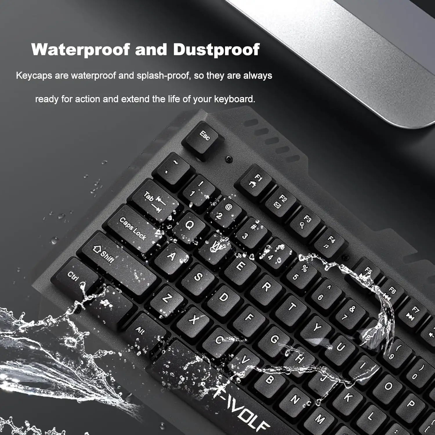 Picture of T-WOLF TF600 Black Wired Keyboard & Mouse Gaming Combo
