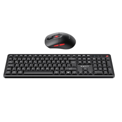 Picture of Havit KB261WB Bluetooth (Dual Mode) Black-Red Keyboard & Mouse Combo