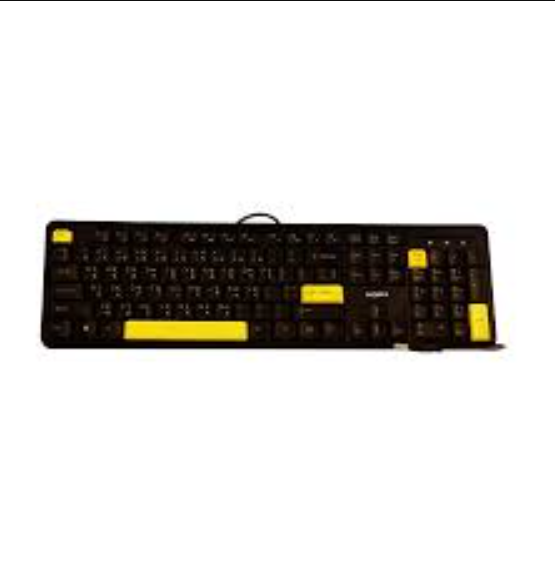 Picture of MOFII SK-701 Black & Yellow Wired Keyboard With Bangla
