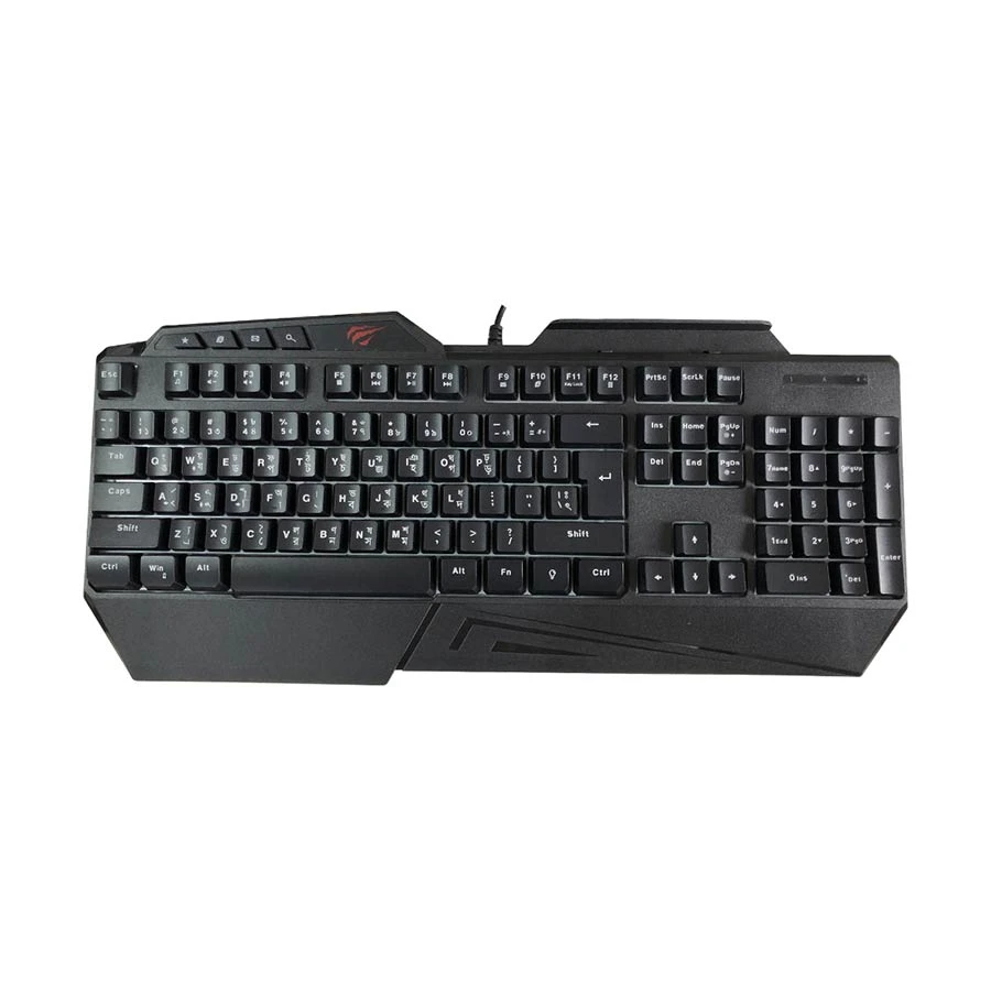 Picture of Havit KB889CM Rainbow Wired Black Gaming Keyboard, Mouse & Mouse Pad Combo With Bangla