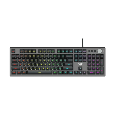 Picture of AULA F2028 (White Switch) Wired Black Membrane Gaming Keyboard