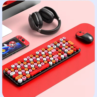Picture of T-WOLF TF350 Red Wireless Keyboard & Mouse Combo