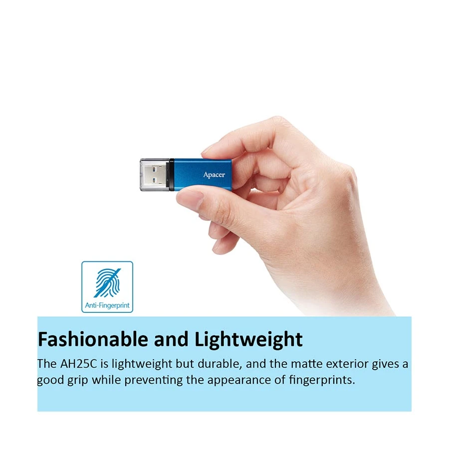 Picture of Apacer AH25C 64GB USB 3.2 Gen 1 Ocean Blue Pen Drive