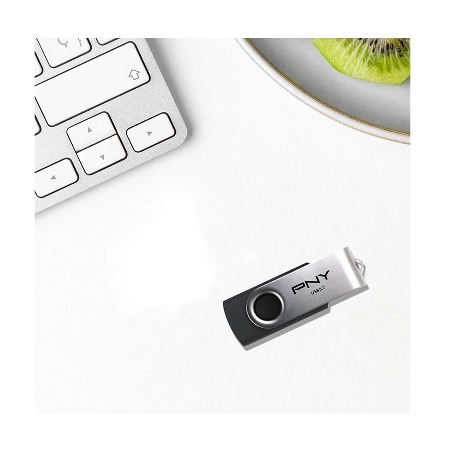 Picture of PNY Turbo Attache R 64GB USB 3.2 Silver & Black Pen Drive