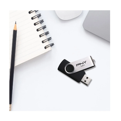 Picture of PNY Turbo Attache R 64GB USB 3.2 Silver & Black Pen Drive