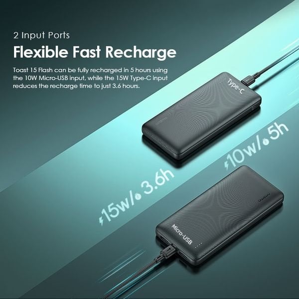 Picture of oraimo Toast 15 Flash 10000mAh Fast Charging Power Bank