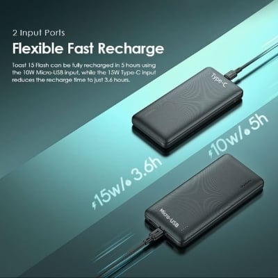 Picture of oraimo Toast 15 Flash 10000mAh Fast Charging Power Bank