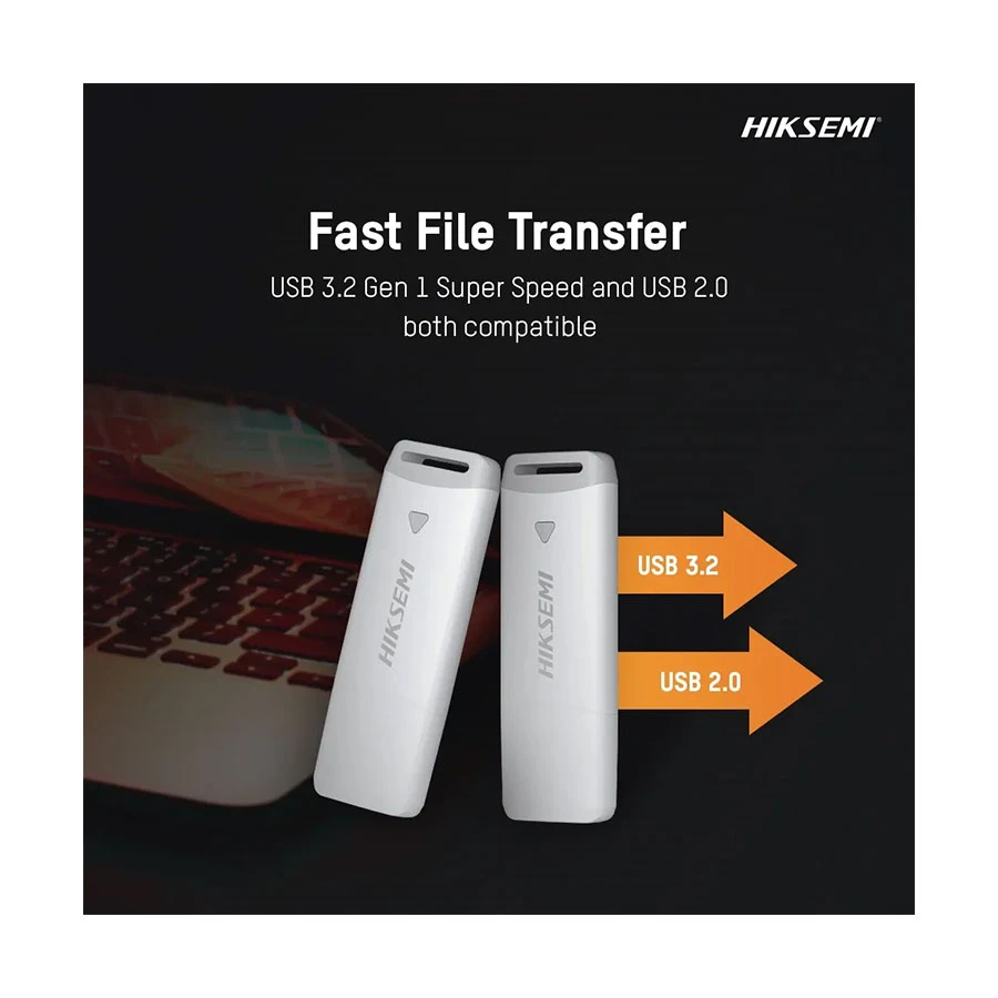 Picture of Hiksemi Cap HS-USB-M220P 128GB USB 3.2 Gen 1 White Pen Drive #HS-USB-M220P-128G-U3