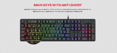 Picture of Redragon Netherbane K521 RGB Wired Black Gaming Keyboard