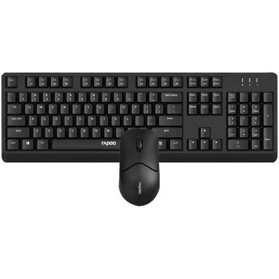 Picture of Rapoo X1500 Wireless Black Optical Keyboard & Mouse Combo with Bangla