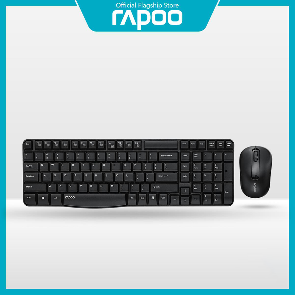 Picture of Rapoo X1500 Wireless Black Optical Keyboard & Mouse Combo with Bangla