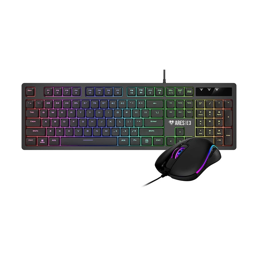 Picture of GAMDIAS ARES E3 2-IN-1 (RGB Membrane Switches) Wired Black Gaming Keyboard & Mouse Combo