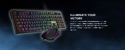 Picture of GAMDIAS ARES E3 2-IN-1 (RGB Membrane Switches) Wired Black Gaming Keyboard & Mouse Combo