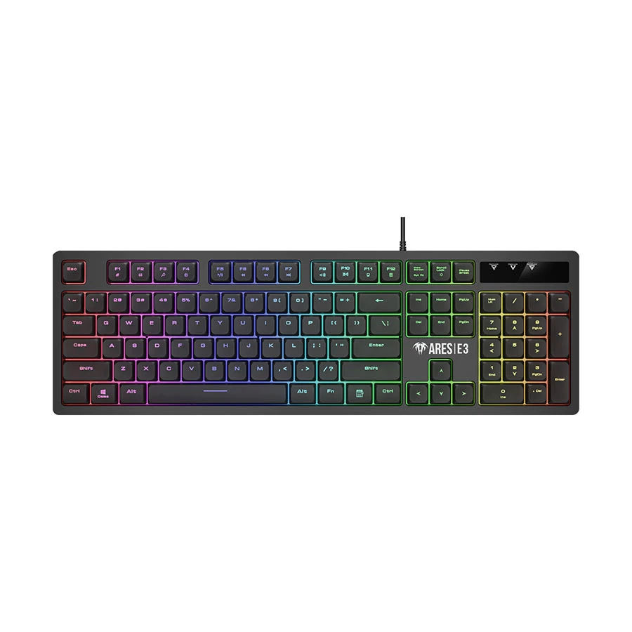 Picture of GAMDIAS ARES E3 2-IN-1 (RGB Membrane Switches) Wired Black Gaming Keyboard & Mouse Combo