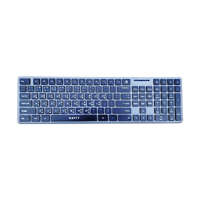 Picture of Havit KB235WB Dual Mode Bluetooth Black & Gray Keyboard With Bangla